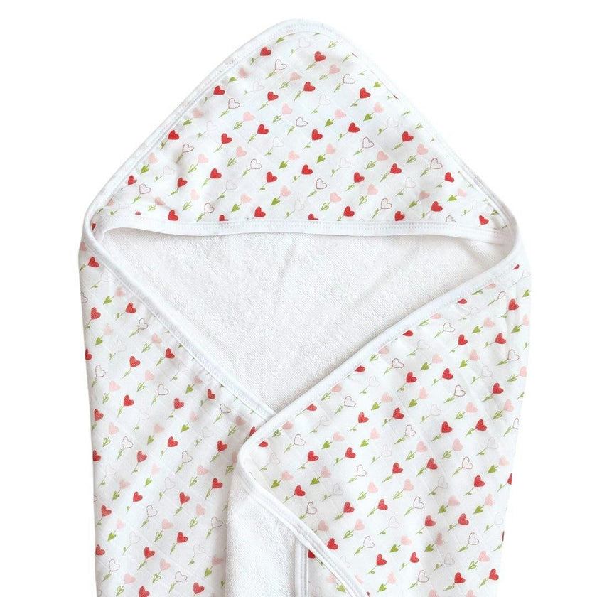 Hooded Towel in Rosie Posie