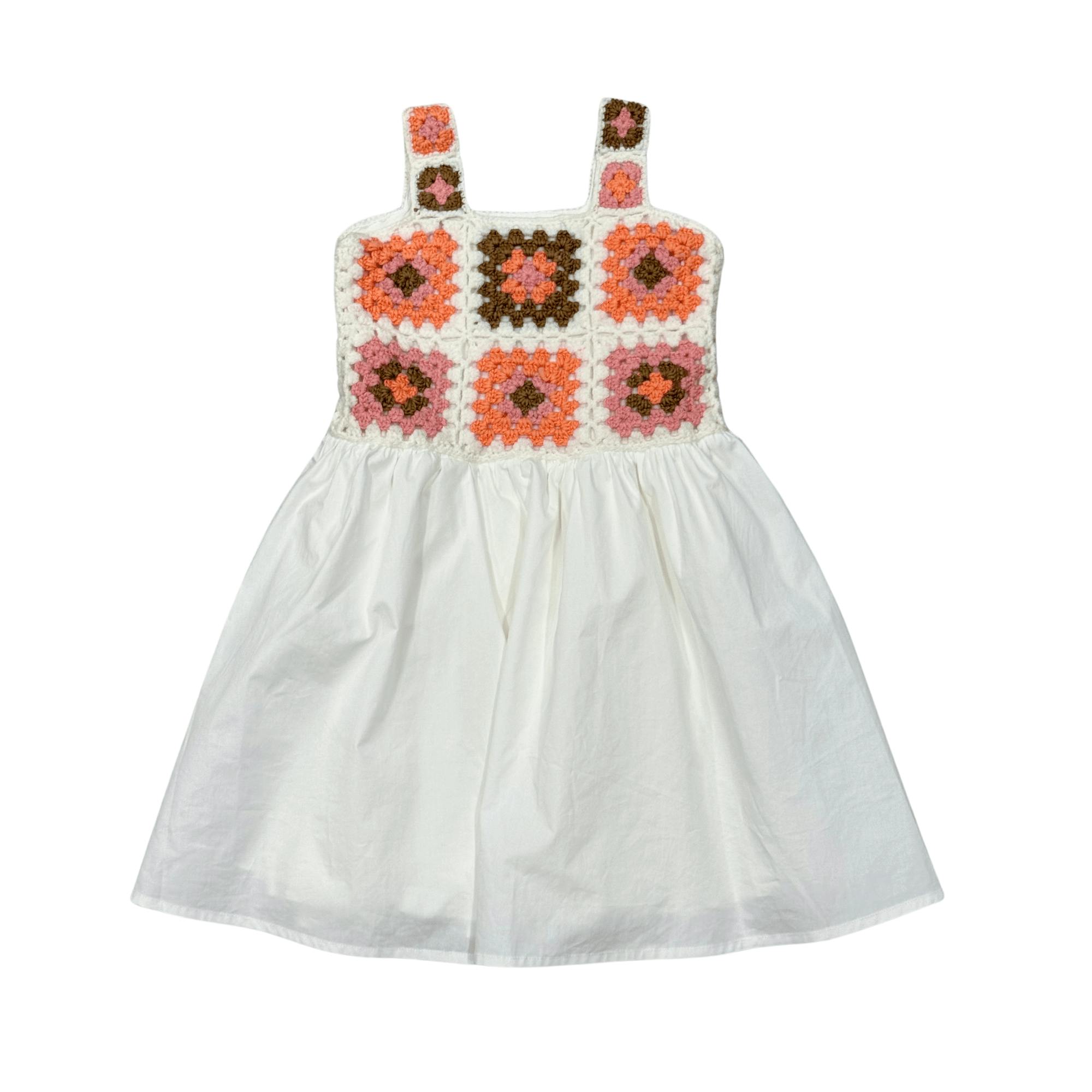 Crochet Twirl Dress Coral