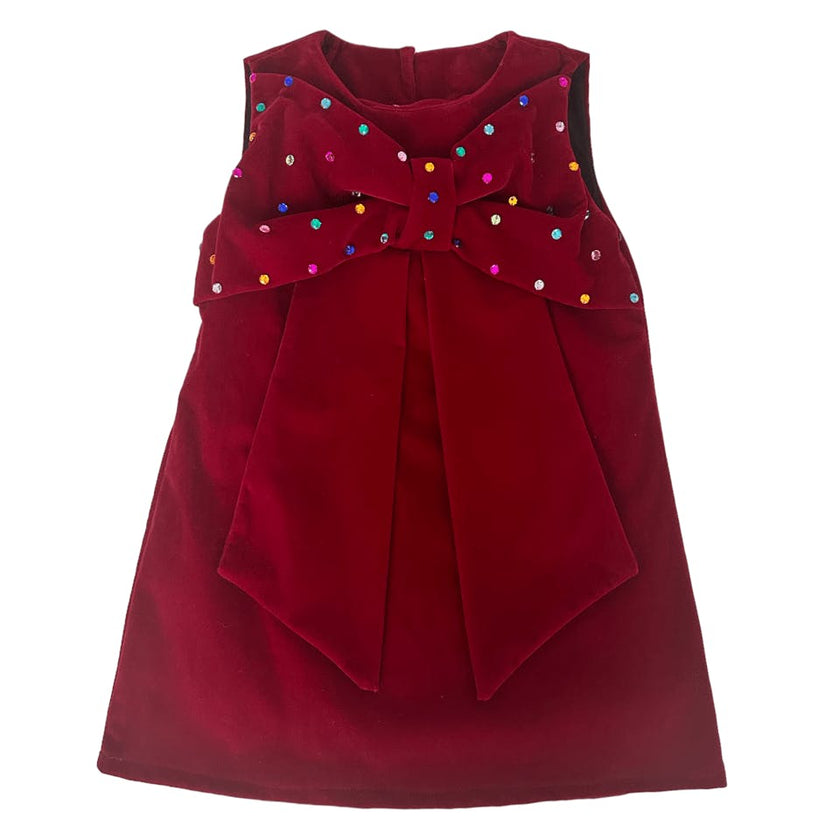 Rainbow Crystal Gem Bow Dress