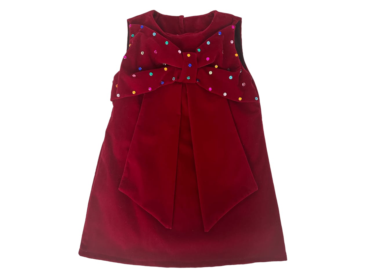 Rainbow Crystal Gem Bow Dress