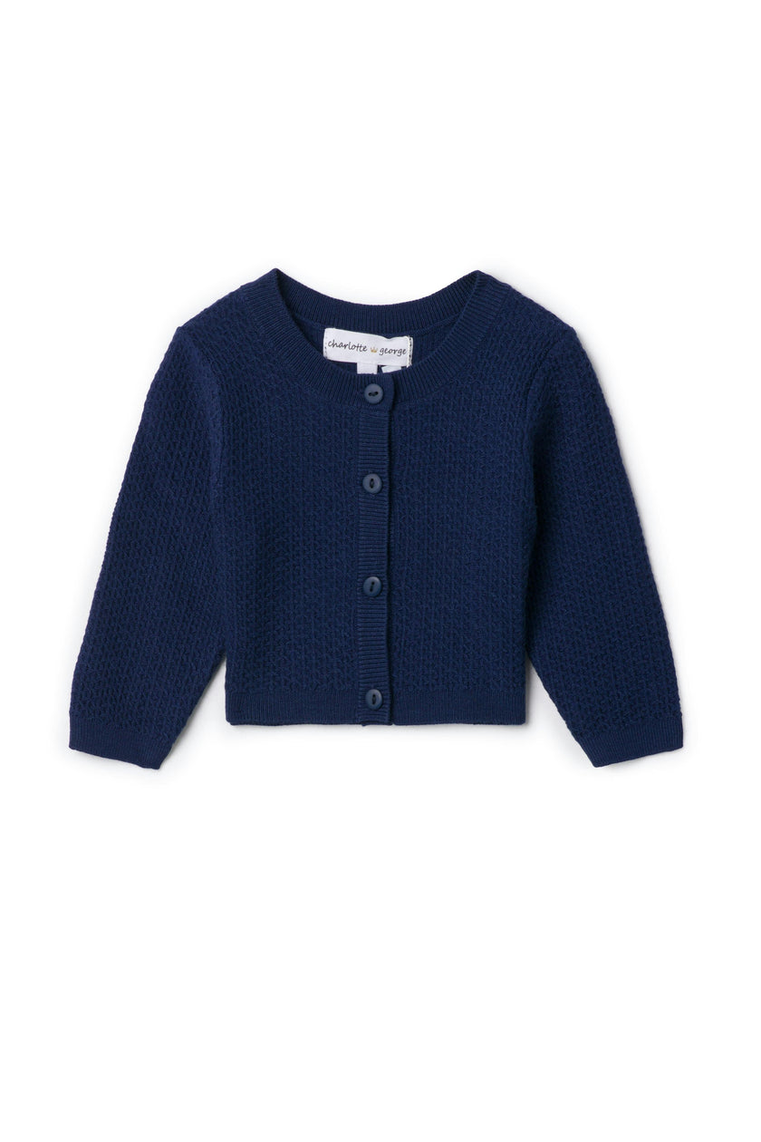 Knit Textured Button Front Cardigan