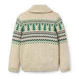 The Evergreen Fair Isle Cardigan, ivory