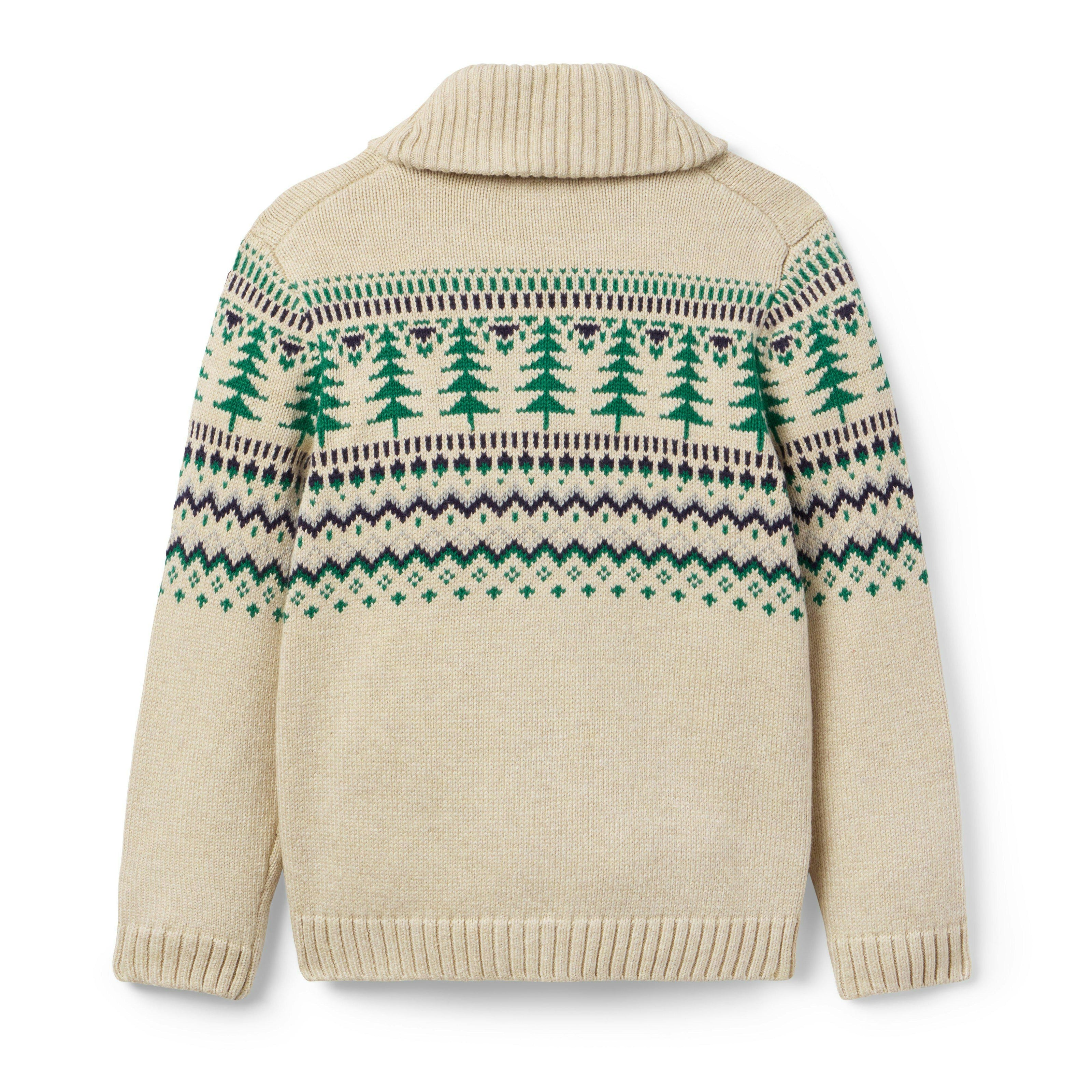 The Evergreen Fair Isle Cardigan, ivory