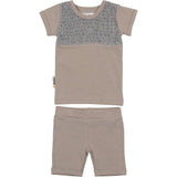 Boys Speckled Smocked Top & Short Set