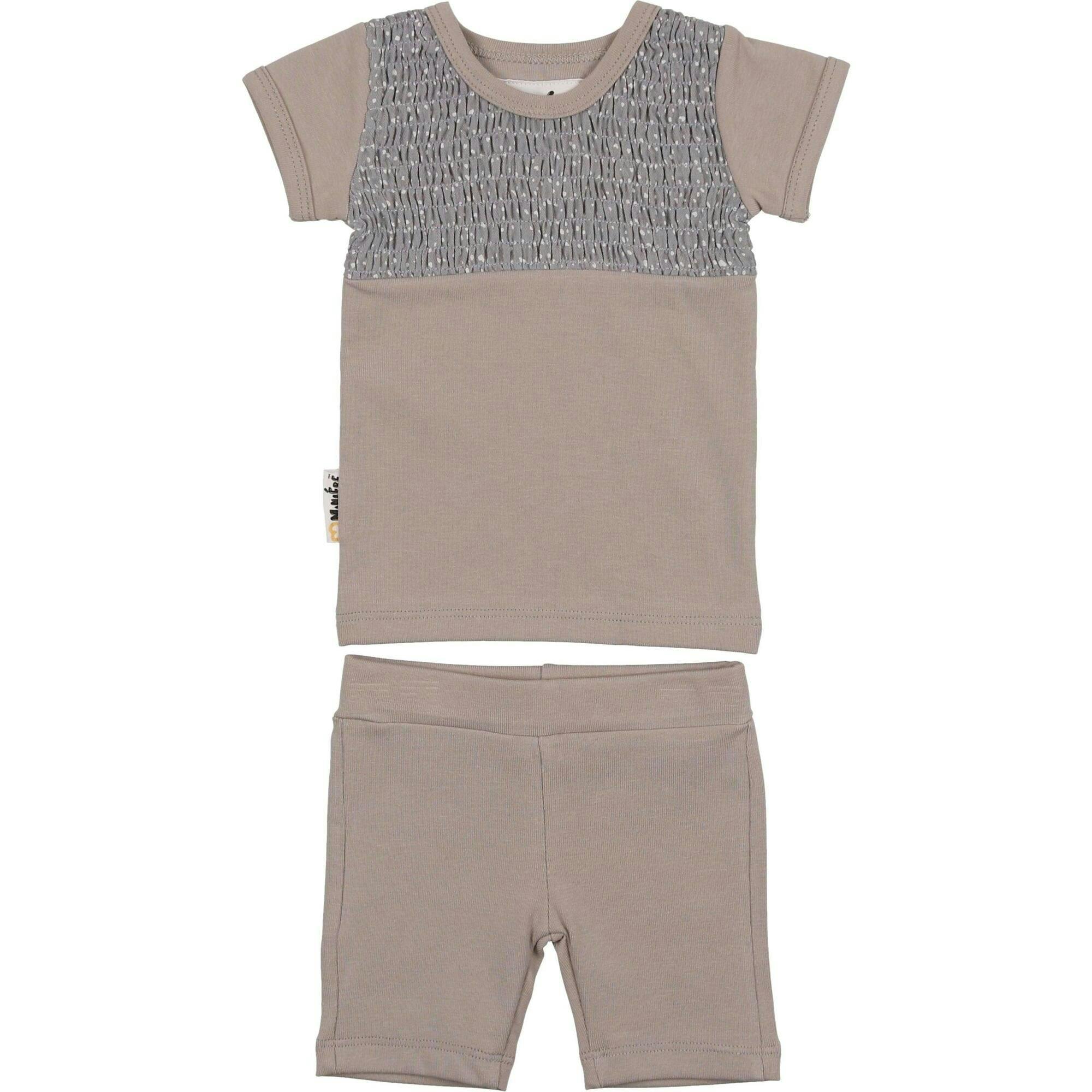 Boys Speckled Smocked Top & Short Set