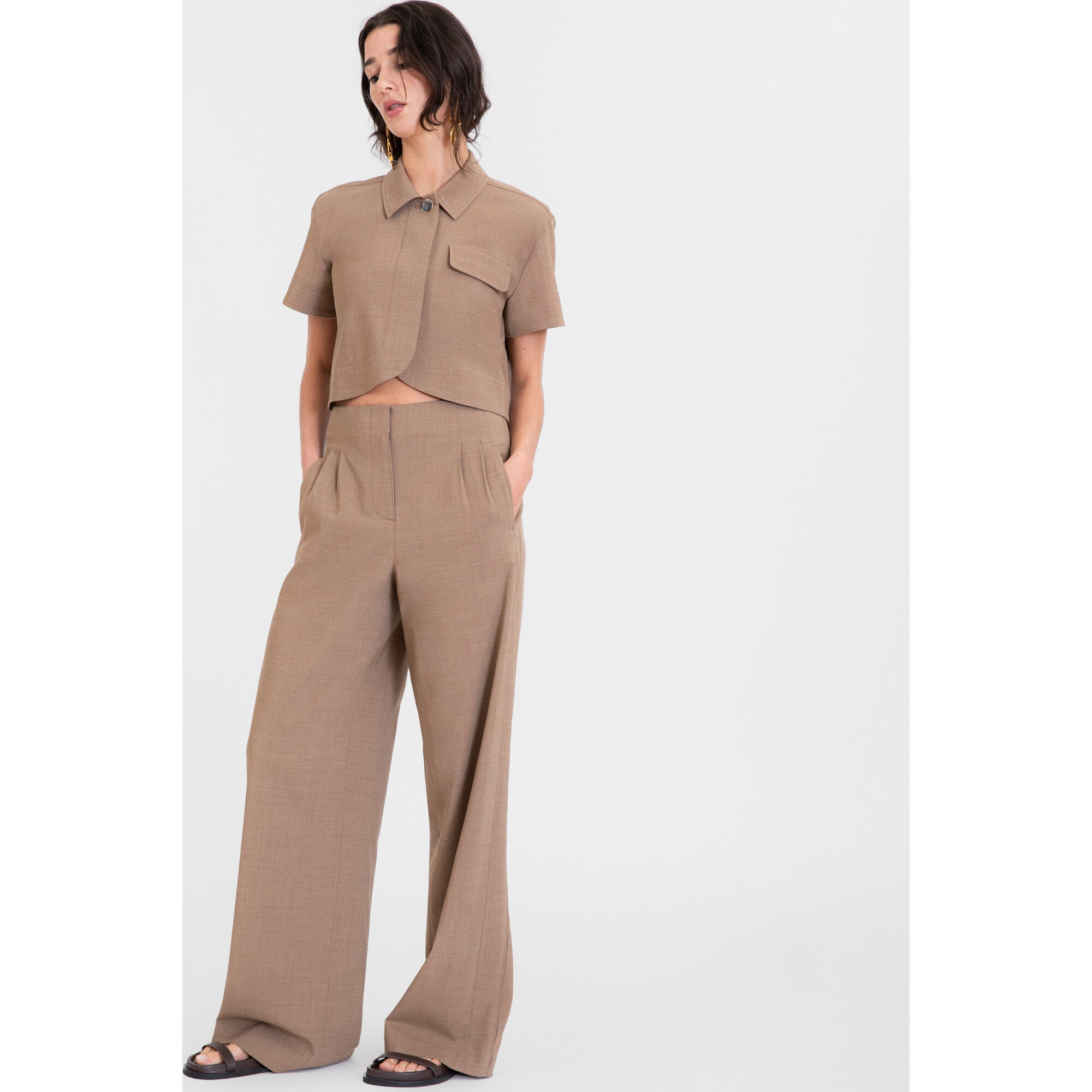 Women's Evelyn Top, Tan