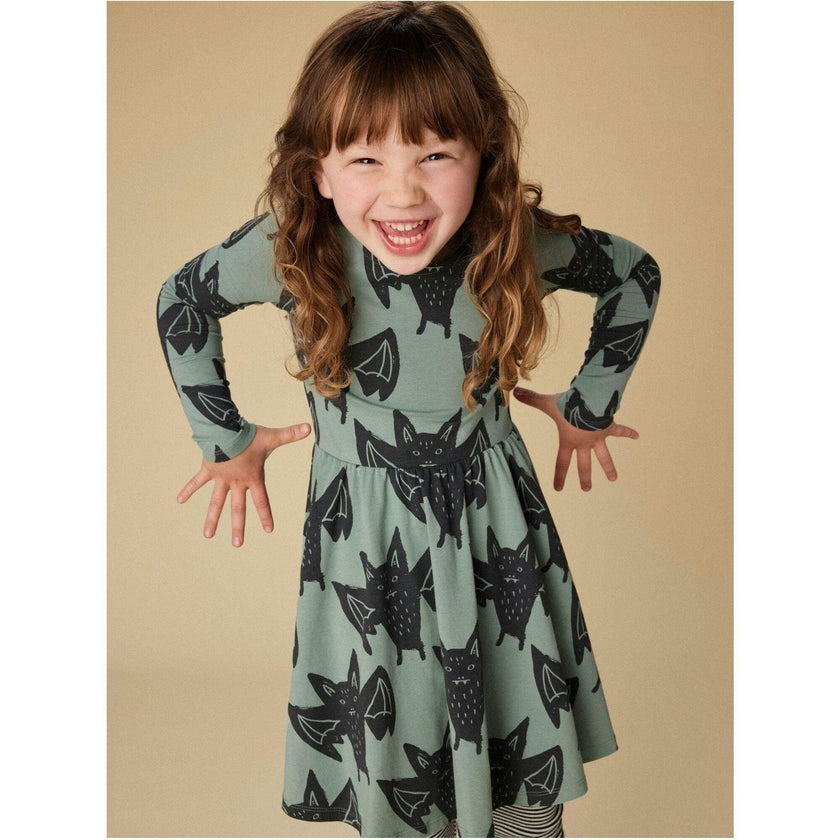 Printed Ballet Dress, Green
