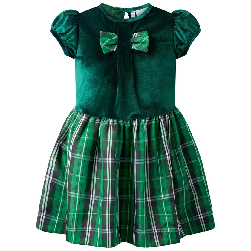 Velvet Check Party Dress