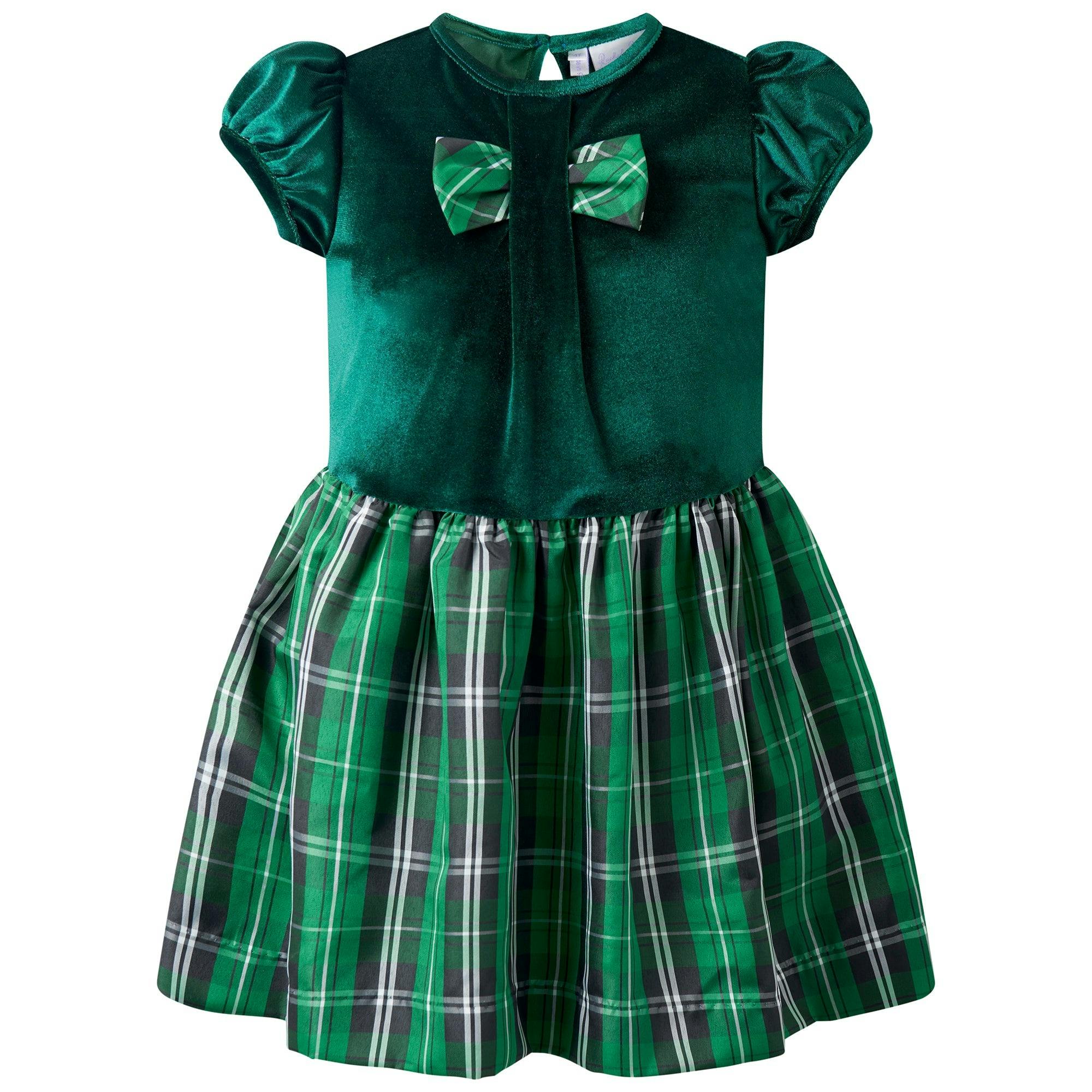 Velvet Check Party Dress