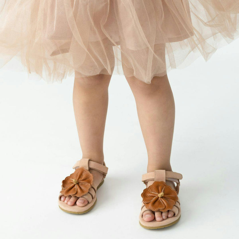 Iles Fields Sandals | Hibiscus | Coral Betting Leather