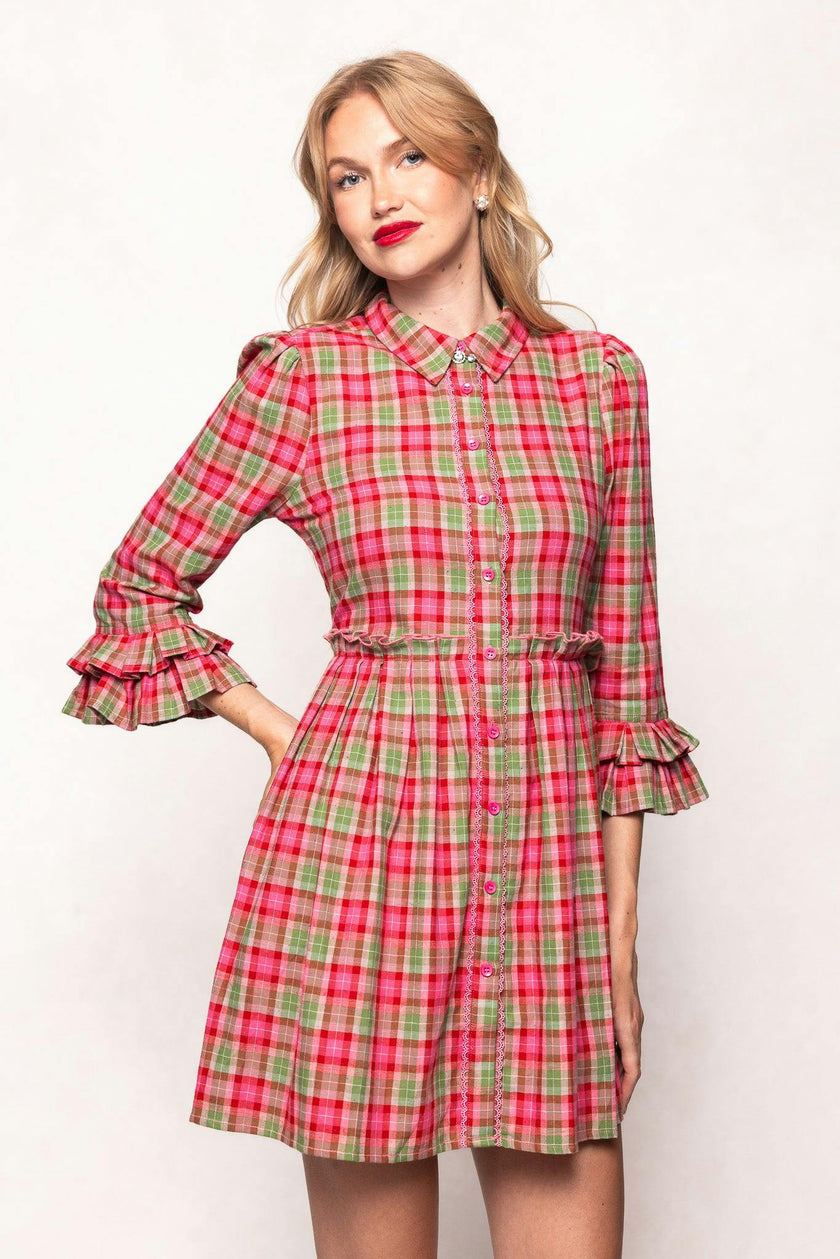 Bowie Dress in Rosewood Tartan