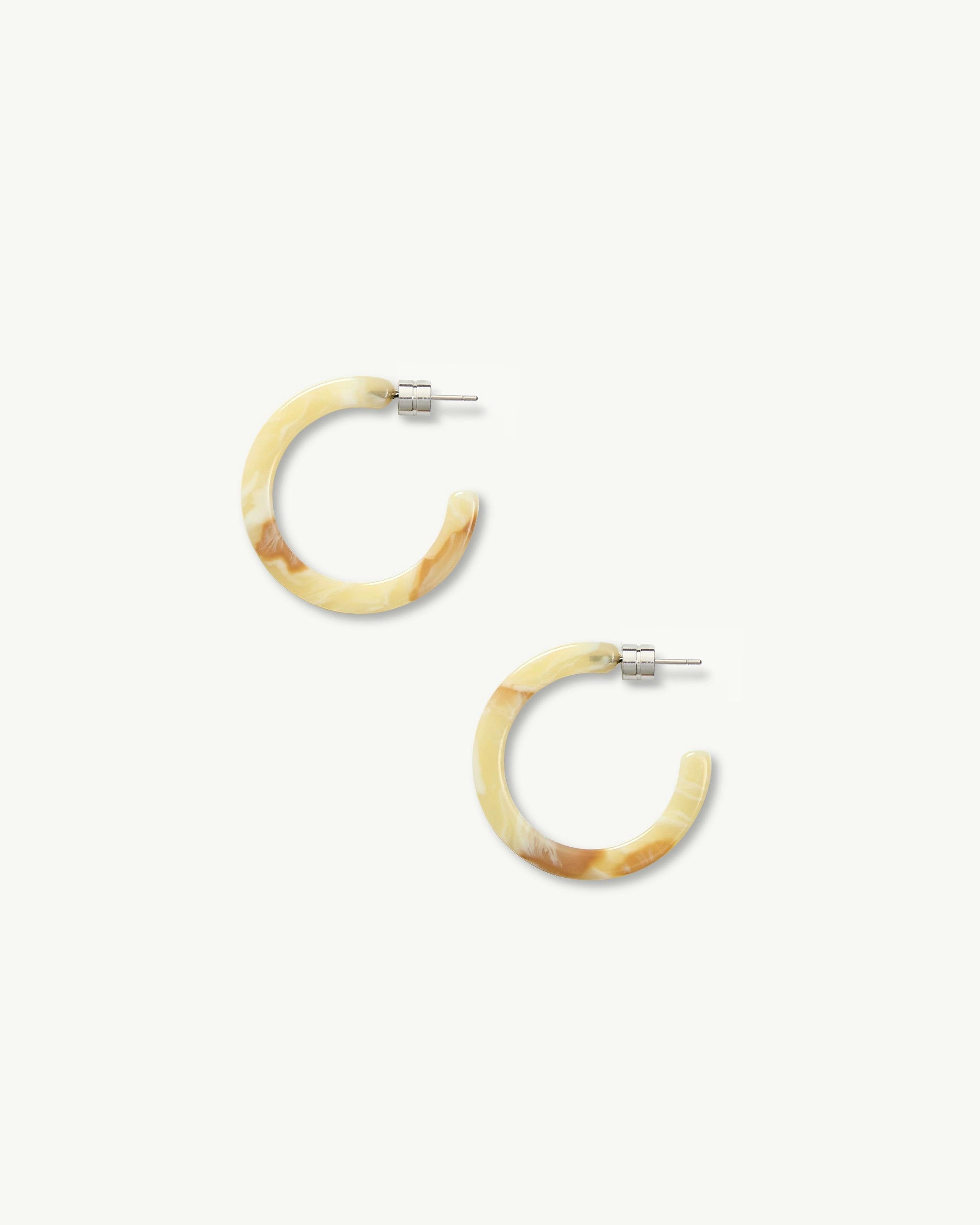 Mini Hoops in Crème