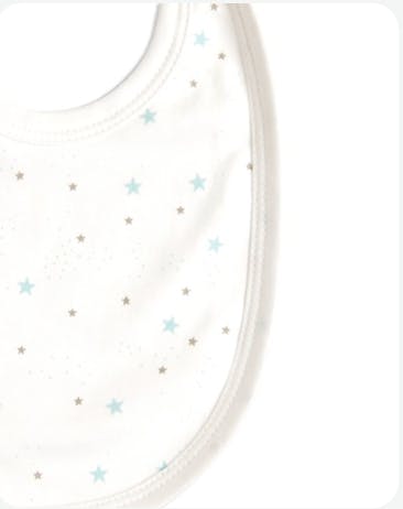 Pima Cotton Baby Bib - Star Print