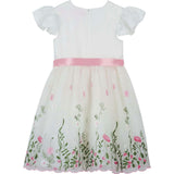 Garden Floral Ruffle Sleeve Party Dress