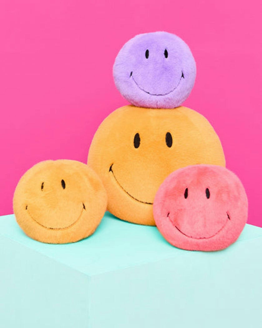 Plush Smiley Fuzzy Pink 5"