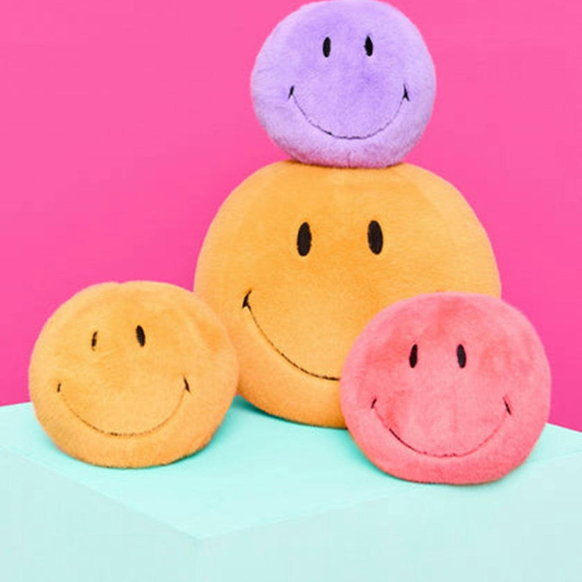 Plush Smiley Fuzzy Yellow 5"