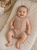 Cotton Gauze Ruffle Romper