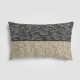 Sand & Sea Blue & Tan Coastal Stripe Lumbar Pillow