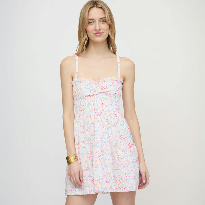 The Rebecca Mini Nap Dress - Camo Fish