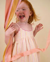 Alena dress - Pink Strips print