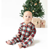 Holiday Plaid - Kids Long Sleeve Coat Style with Pant