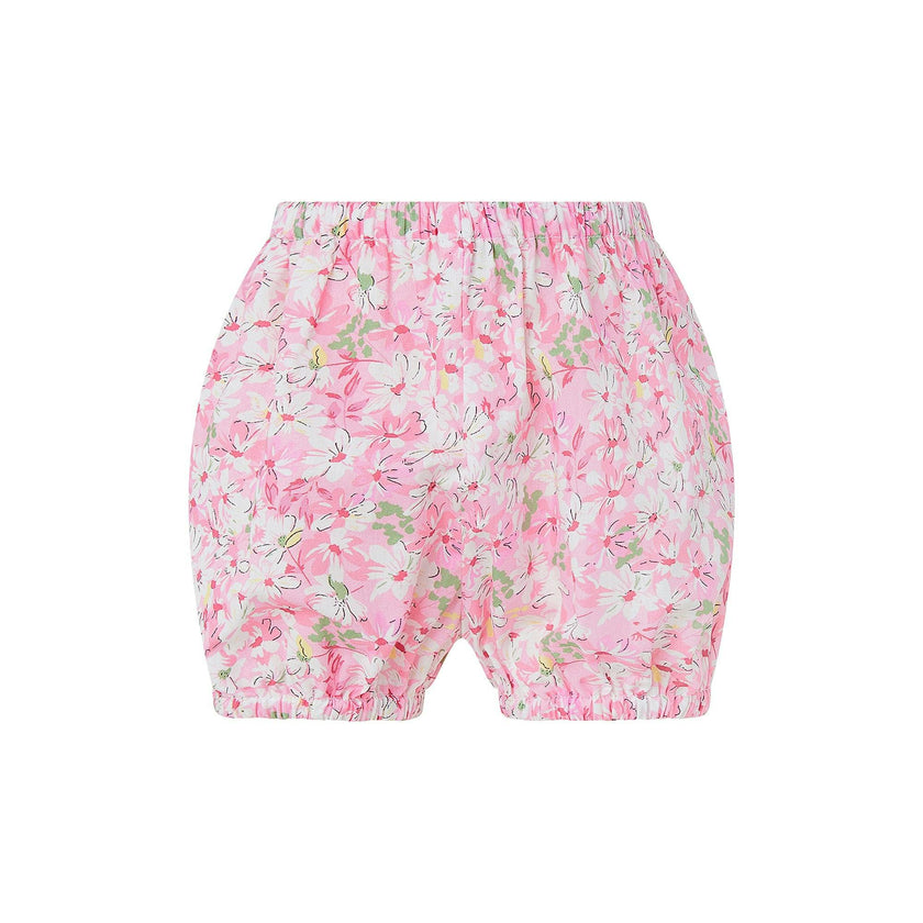 Pink Daisy Button-front Dress & Bloomers