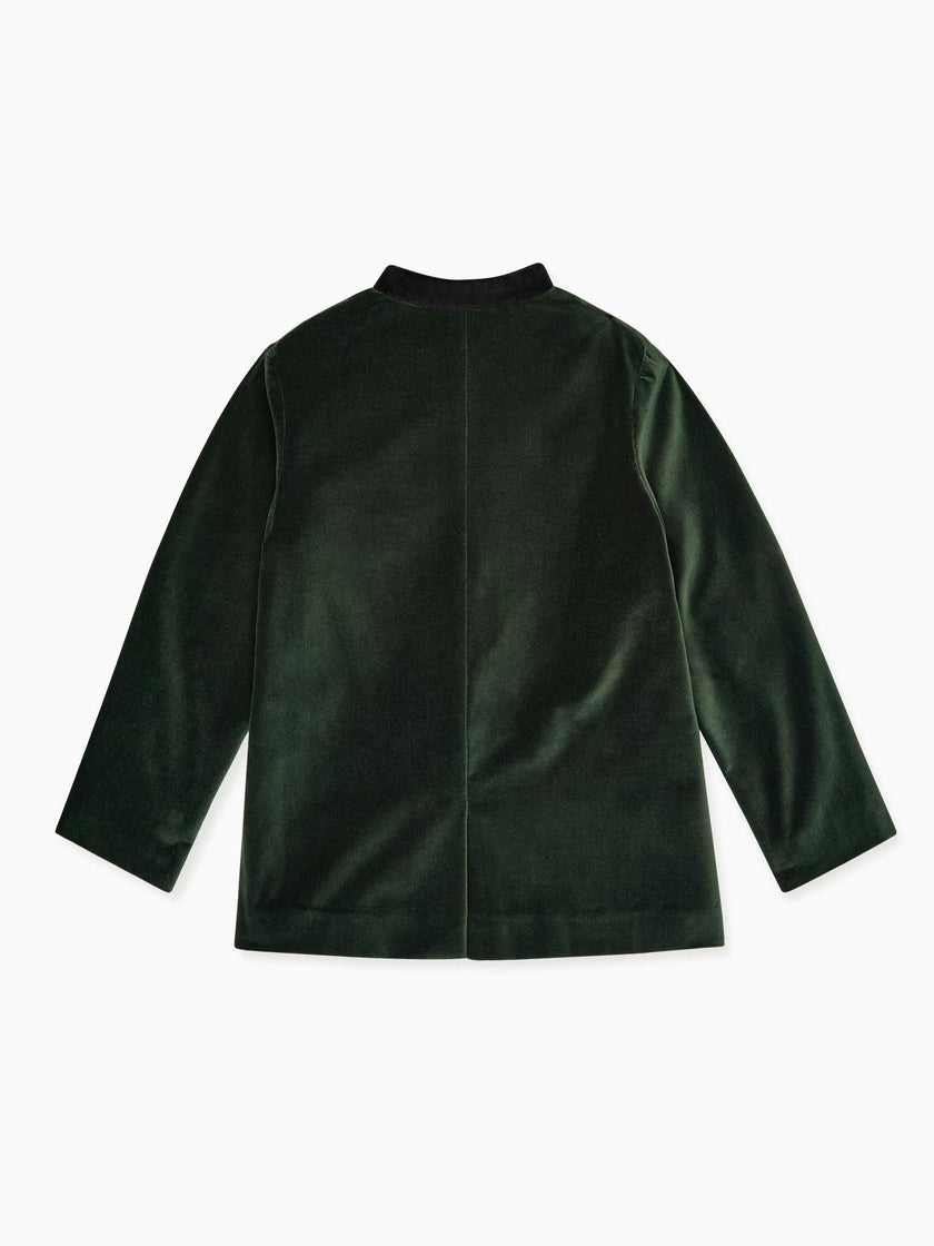 Dark Green Hugo Velvet Boy Jacket