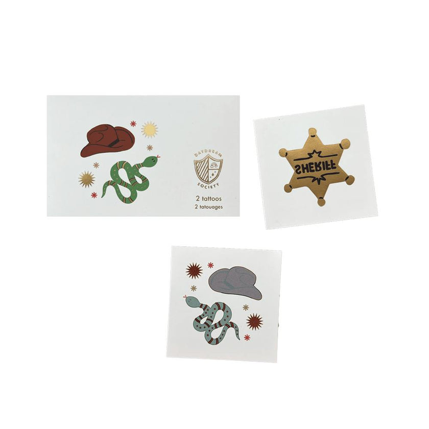 Wild West Cowboy Temporary Tattoos