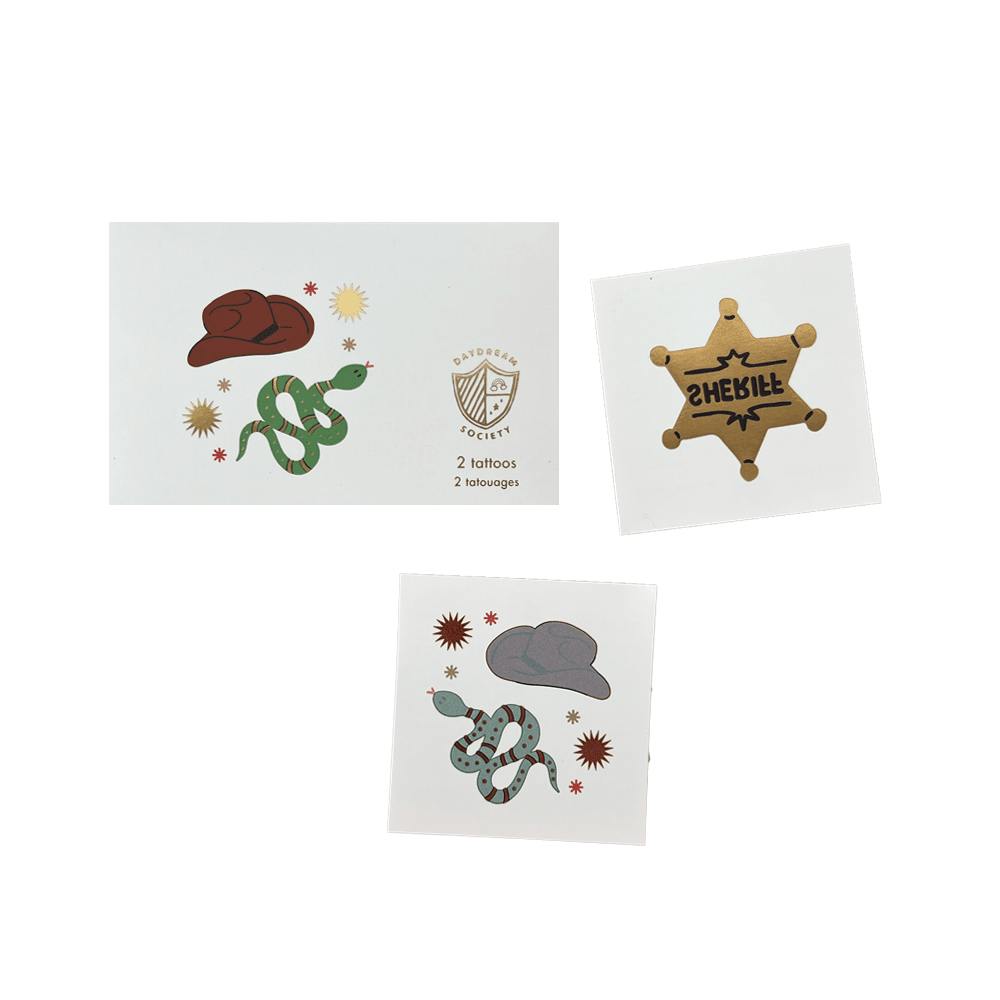 Wild West Cowboy Temporary Tattoos