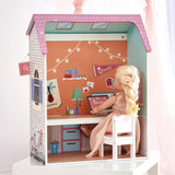Olivia’s Little World Convertible 4-in-1 Wooden Dollhouse Play Set for 18" Dolls