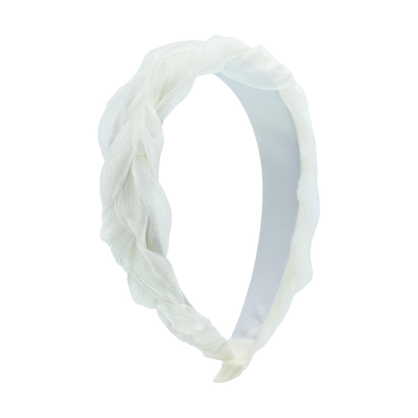 Multicolored Braided Tulle Headband
