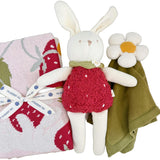 Blanket Lovey and Plush Toy Set - Strawberry Flower