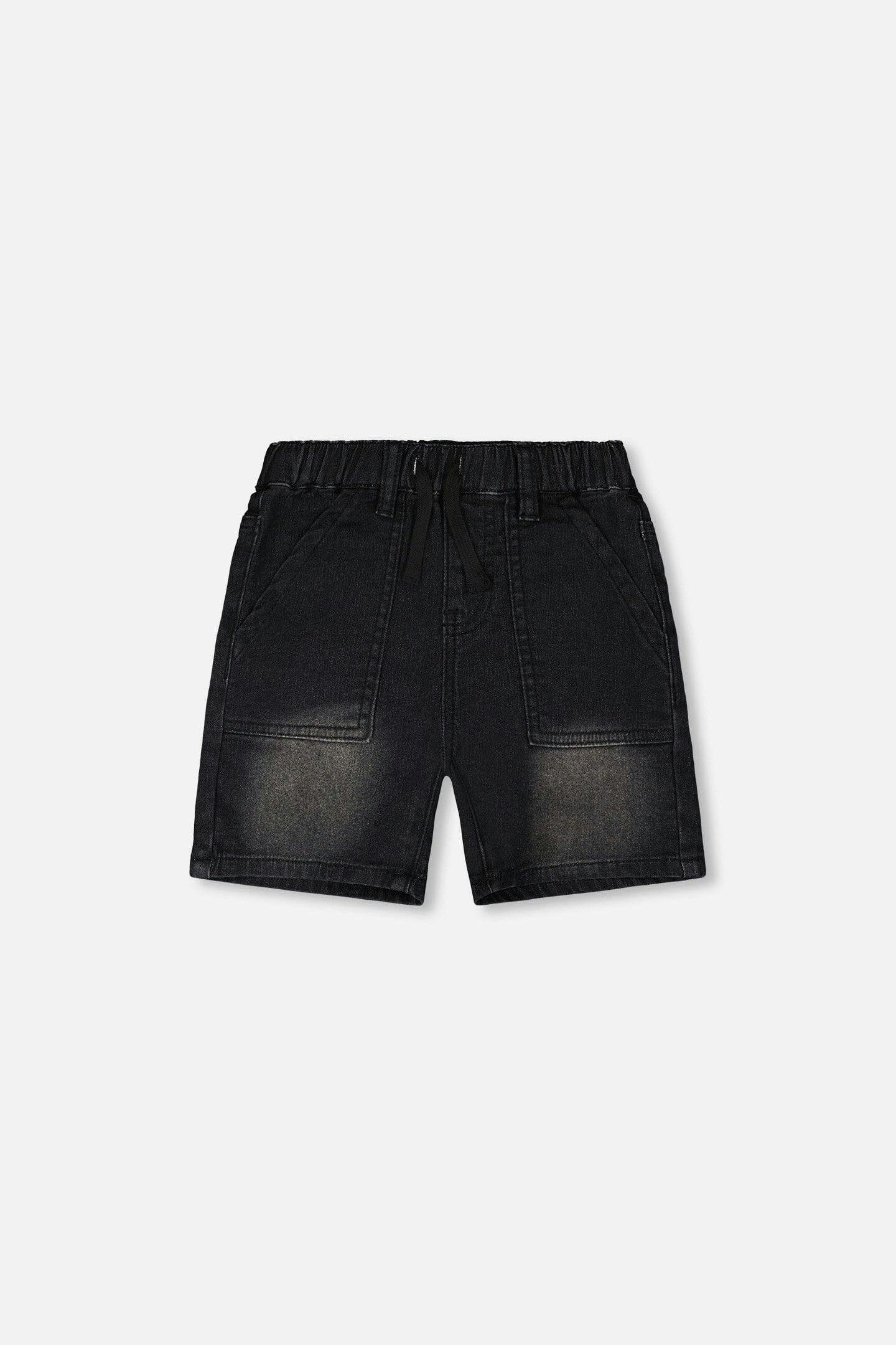 French Terry Denim Shorts