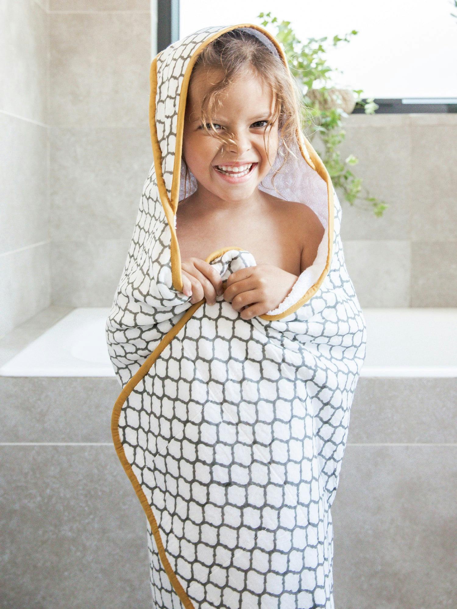 Block-Printed Terry Towel