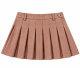 Jane Ballet Pink Corduroy Pleated Skort
