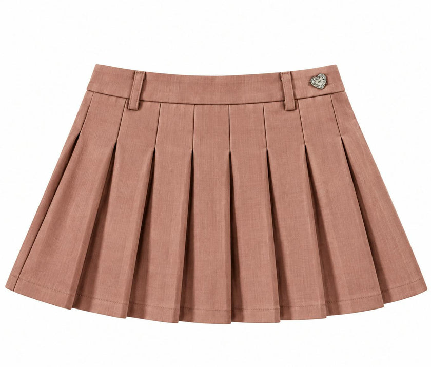 Jane Ballet Pink Corduroy Pleated Skort