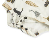 Cotton Stretch Short Sleeve One Piece