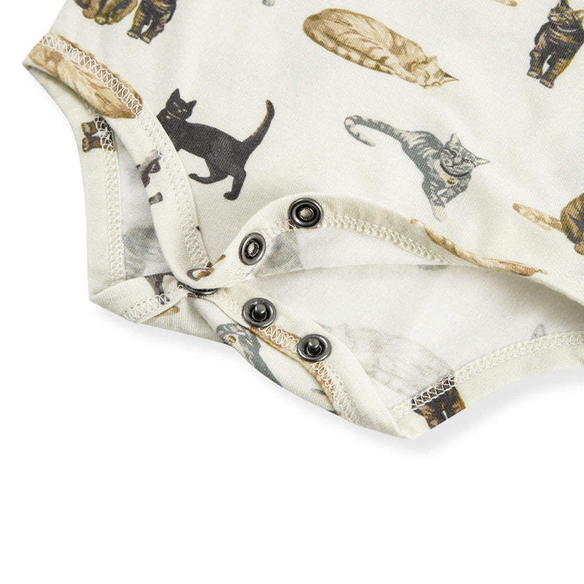 Cotton Stretch Short Sleeve One Piece