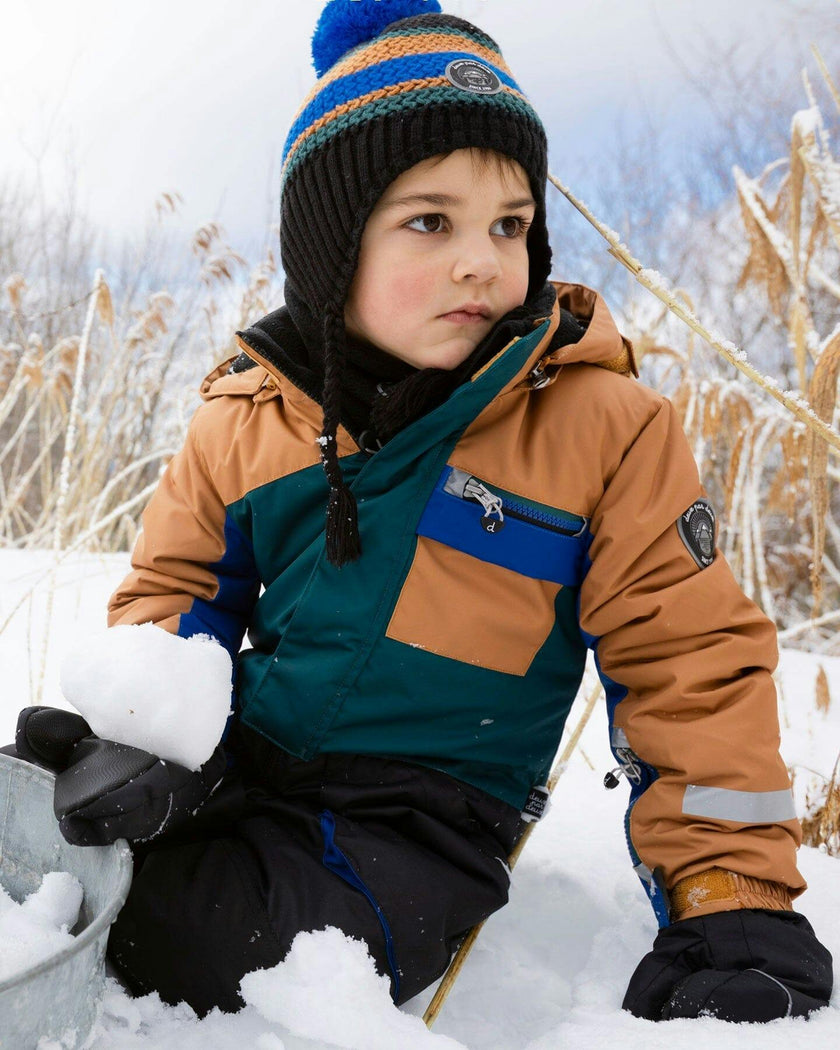 One-Piece Play Snowsuit Colorblocked And