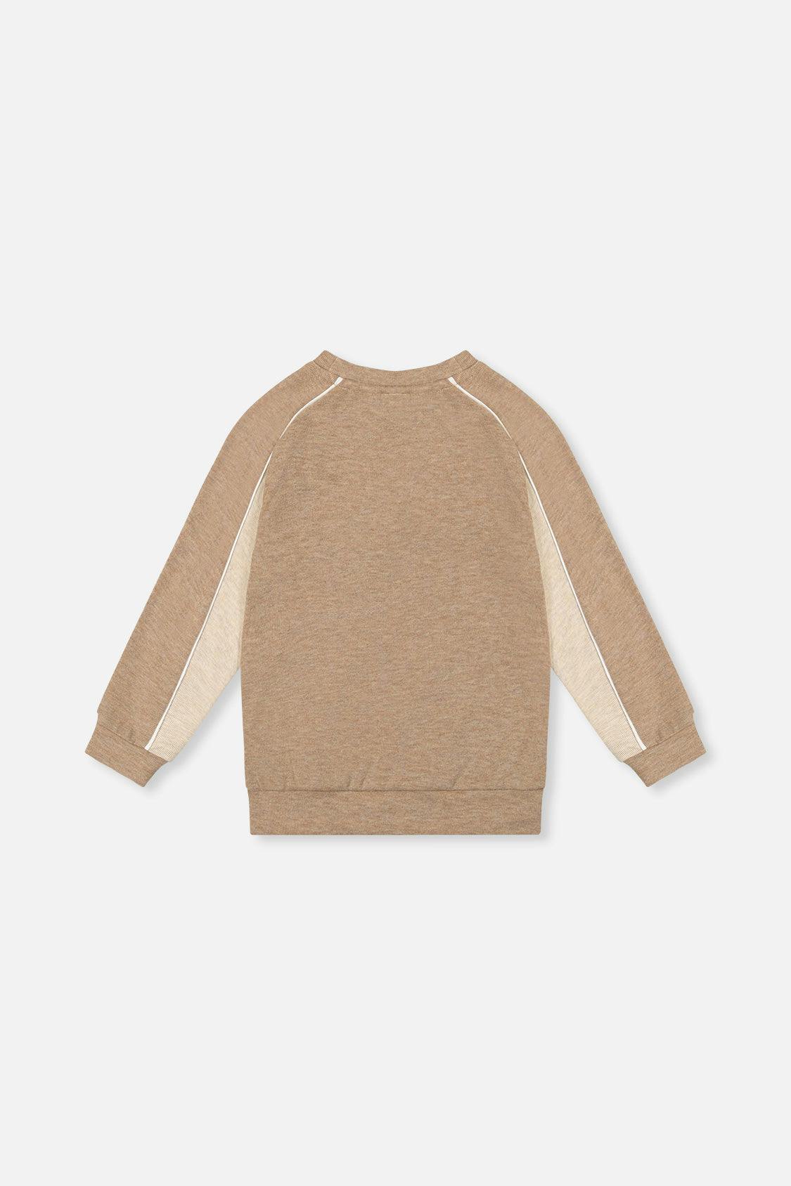 Brushed Jersey Top With Raglan Sleeves Taupe