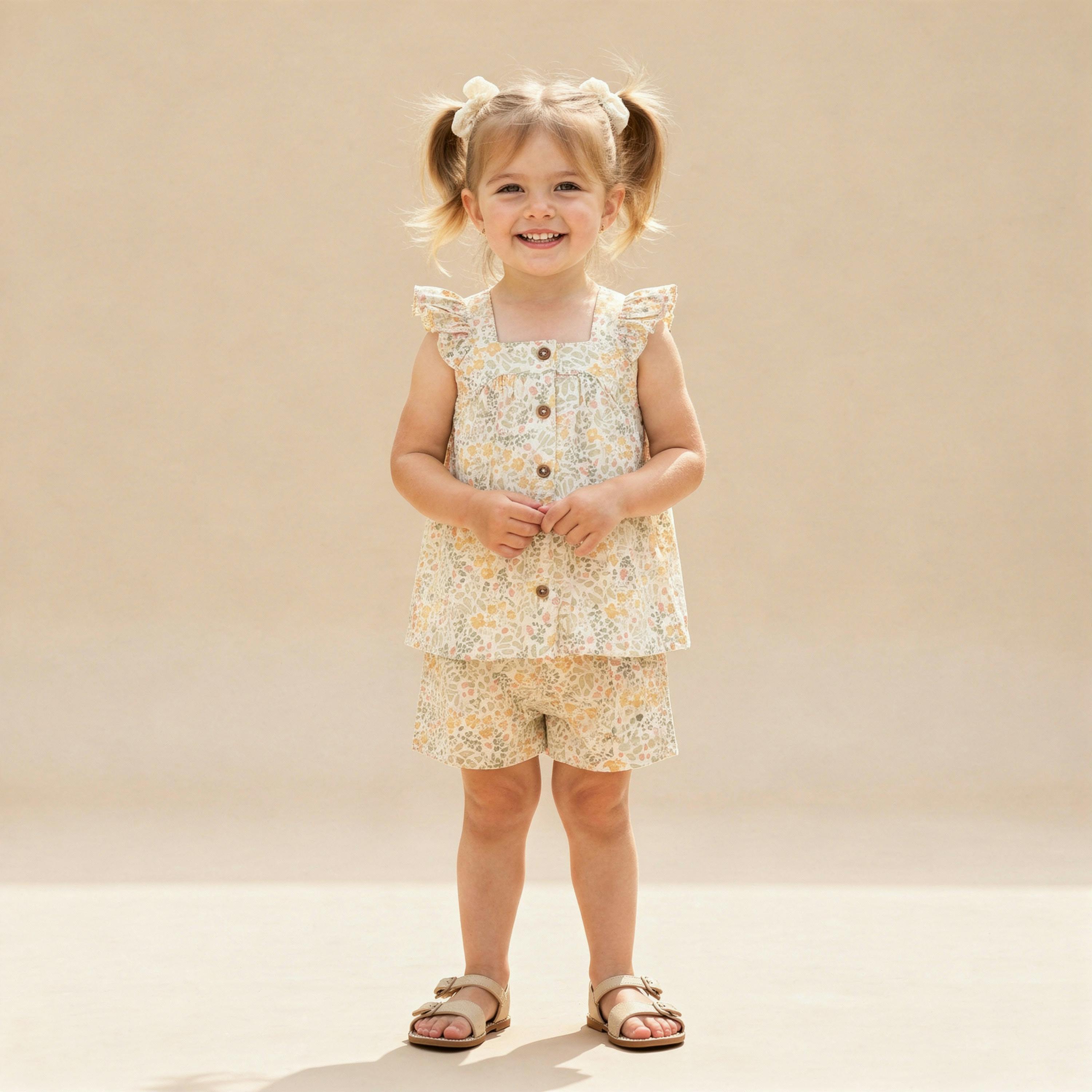 Organic Flutter Top & Shorts Set - Bloomfield