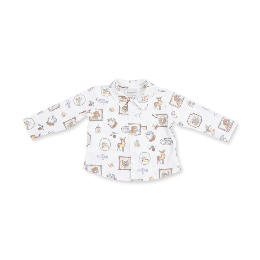 Woodson's Family Cabin - Long Sleeve Polo Button Up