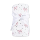 Bows and Hearts - Swaddle Blanket