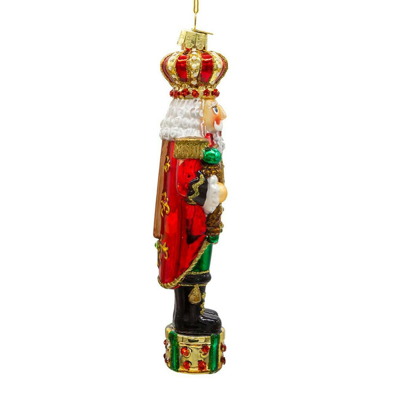 Kurt Adler 7-Inch Bellissimo Glass King Nutcracker Ornament