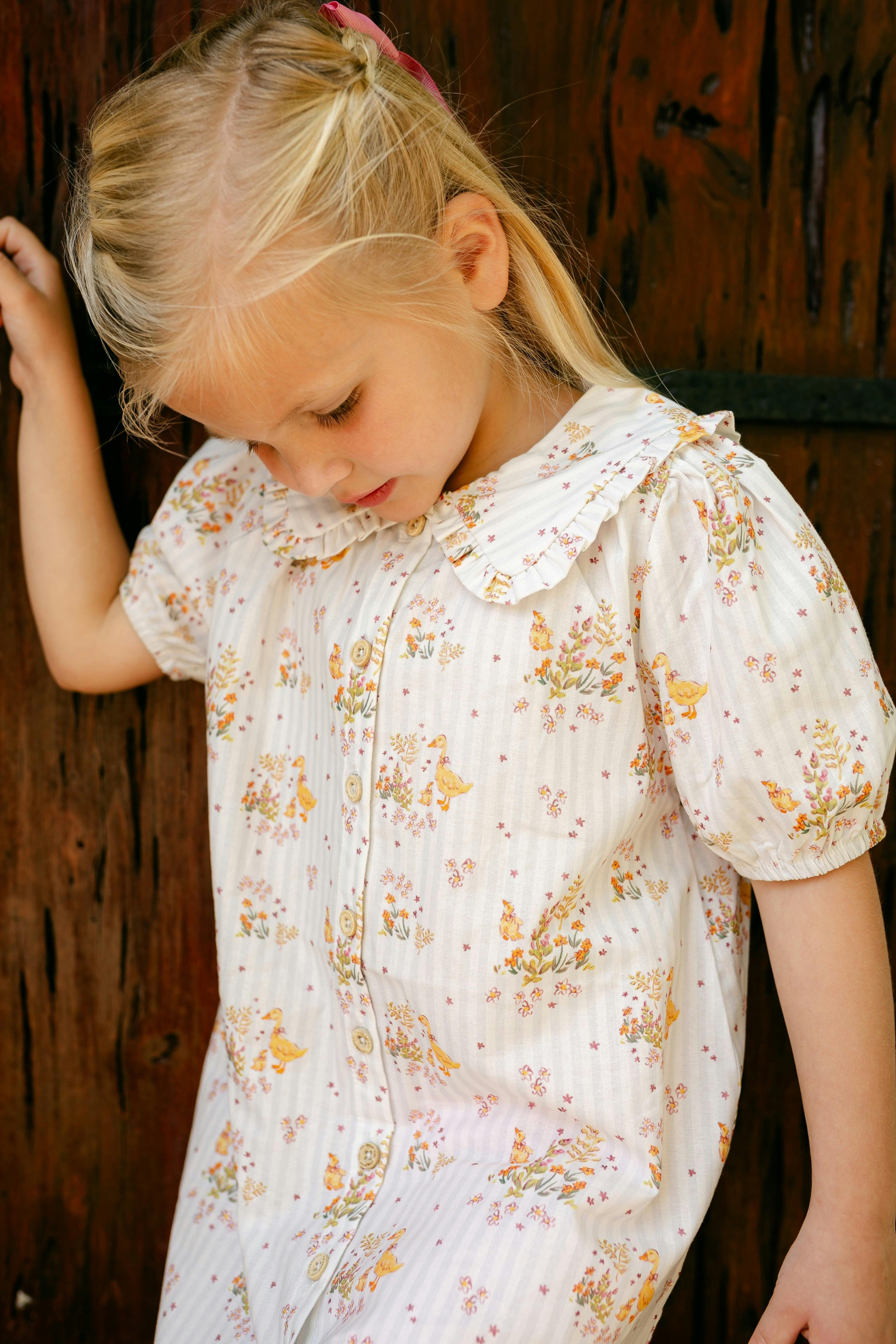 Pippa Dress - Duckling Garden