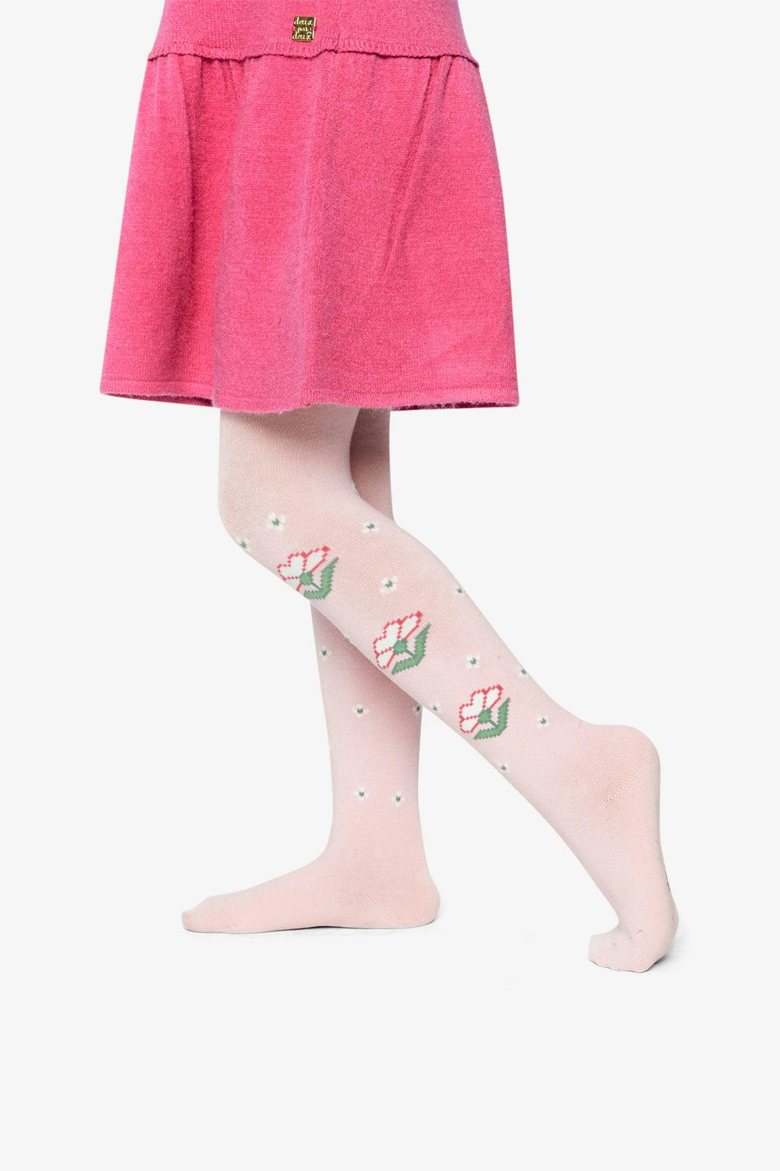 Knit Tights Pale Dusty Pink
