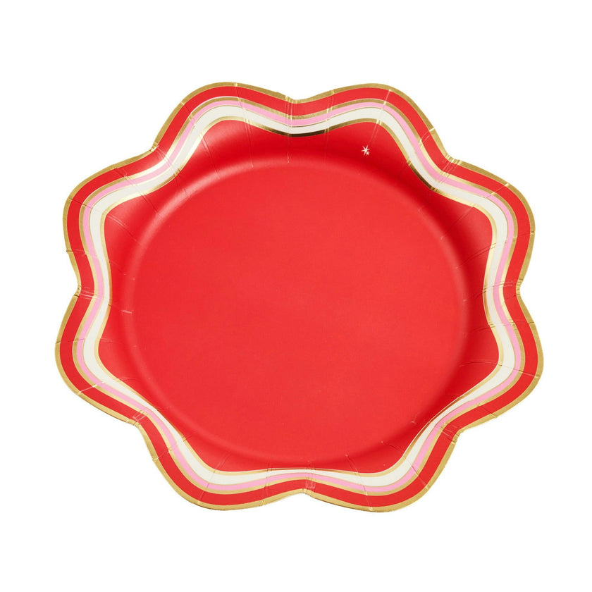 Packed Party Red 8 In Paper Plate Set