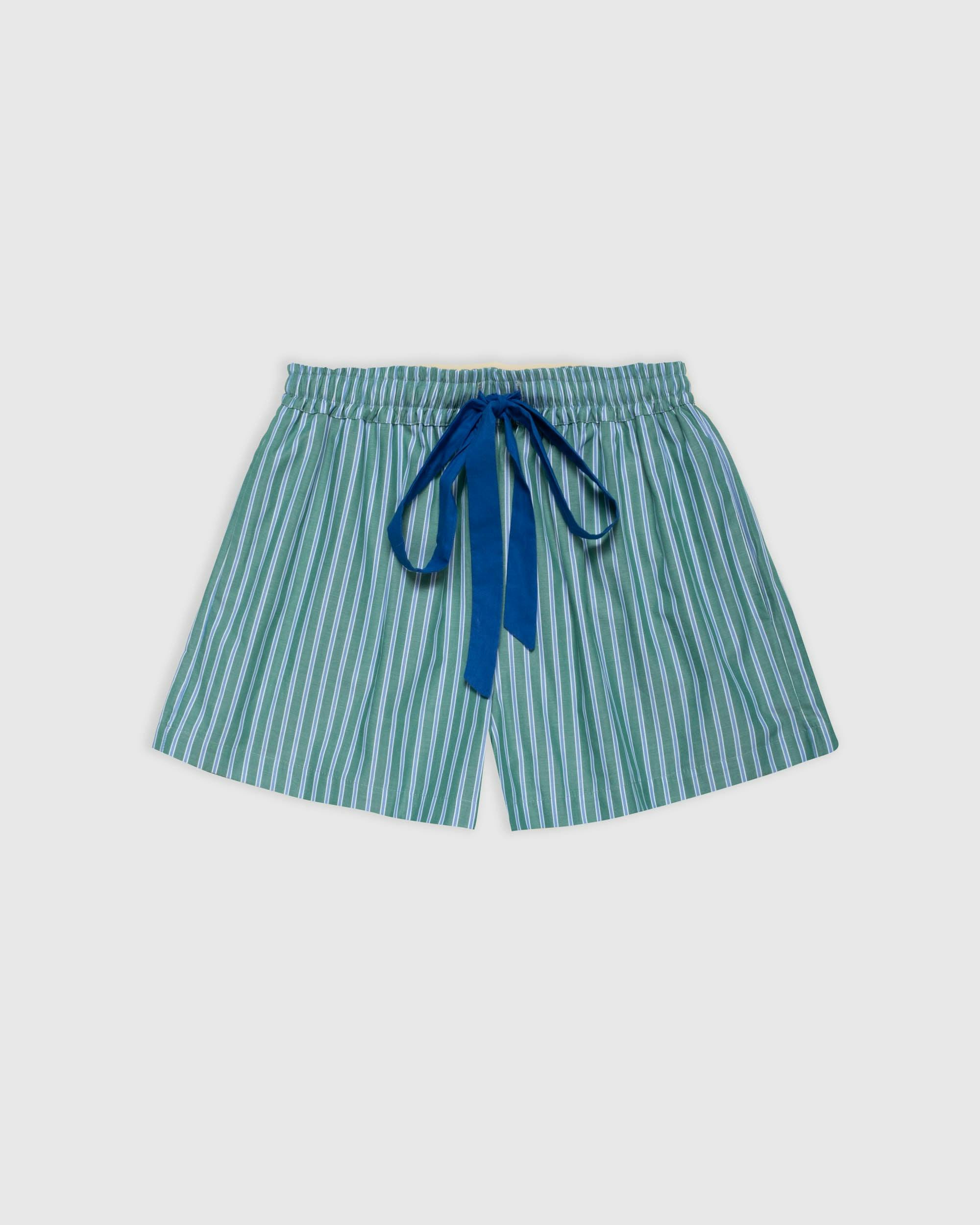 Adult Avenue Shorts in Cucumber Stripe