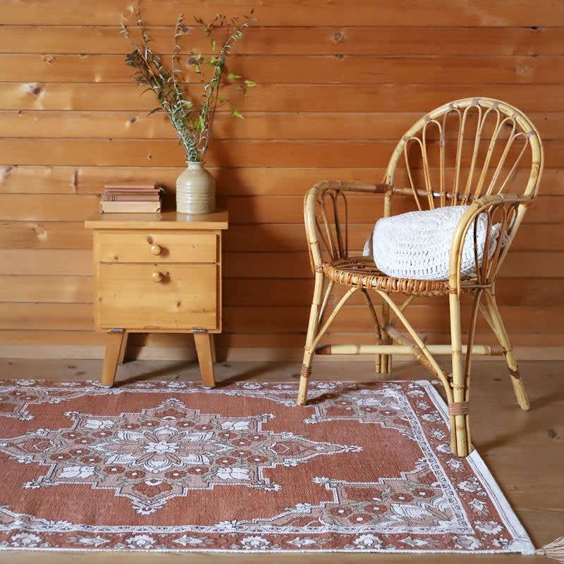 Lalitha Traditional Persian Pattern Tassel Rectangular Rug