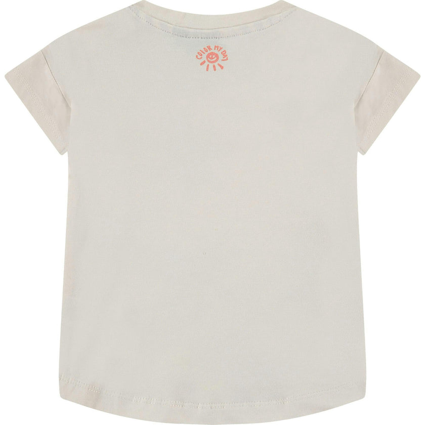 Smiling Daisy Print Short Sleeve T-Shirt